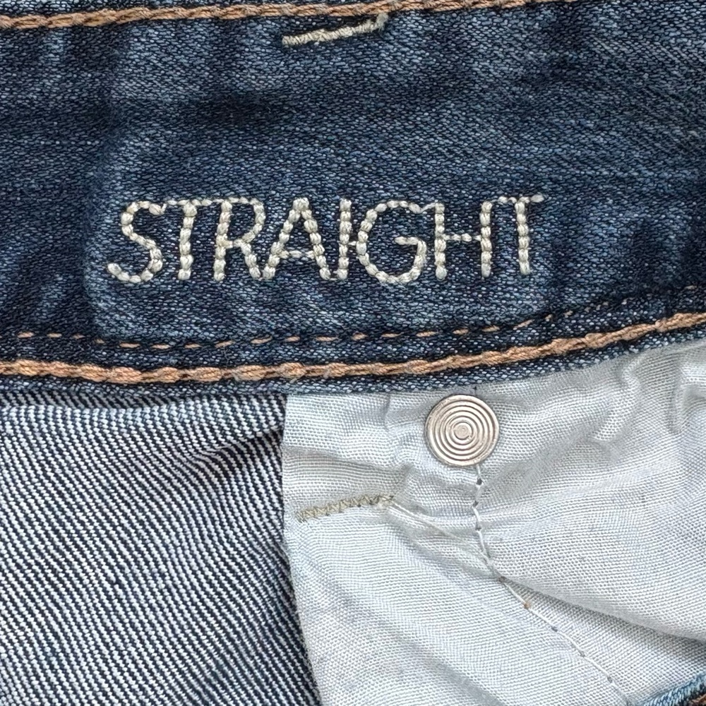 MAURICES Dark Wash Straight Bootcut Jeans Mid Rise Stretch Denim 9/10 Short - Picture 5 of 12